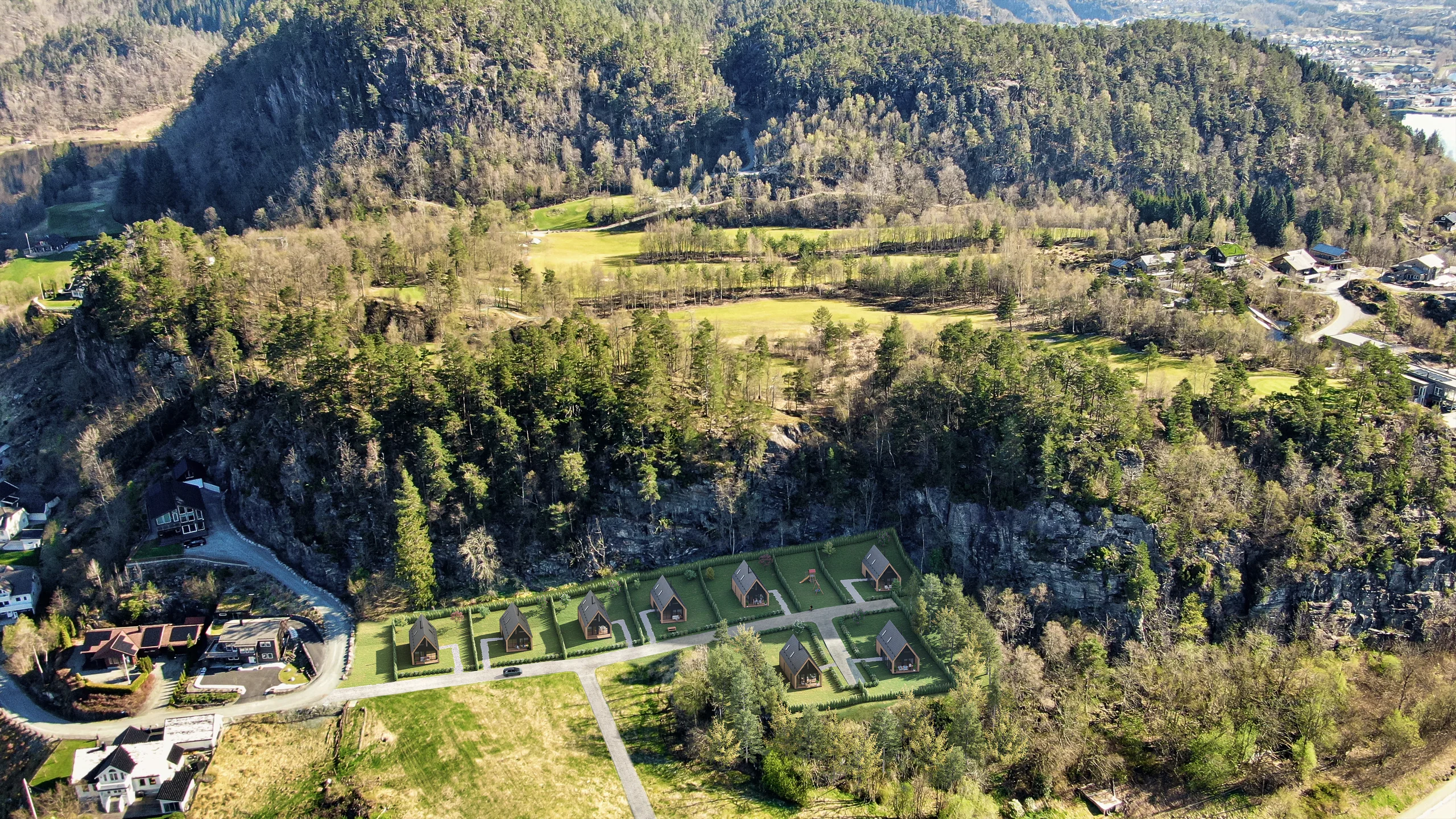 Eksteriørvisualisering av Kurt Inge Nybru: Teien, Saudasjøen.