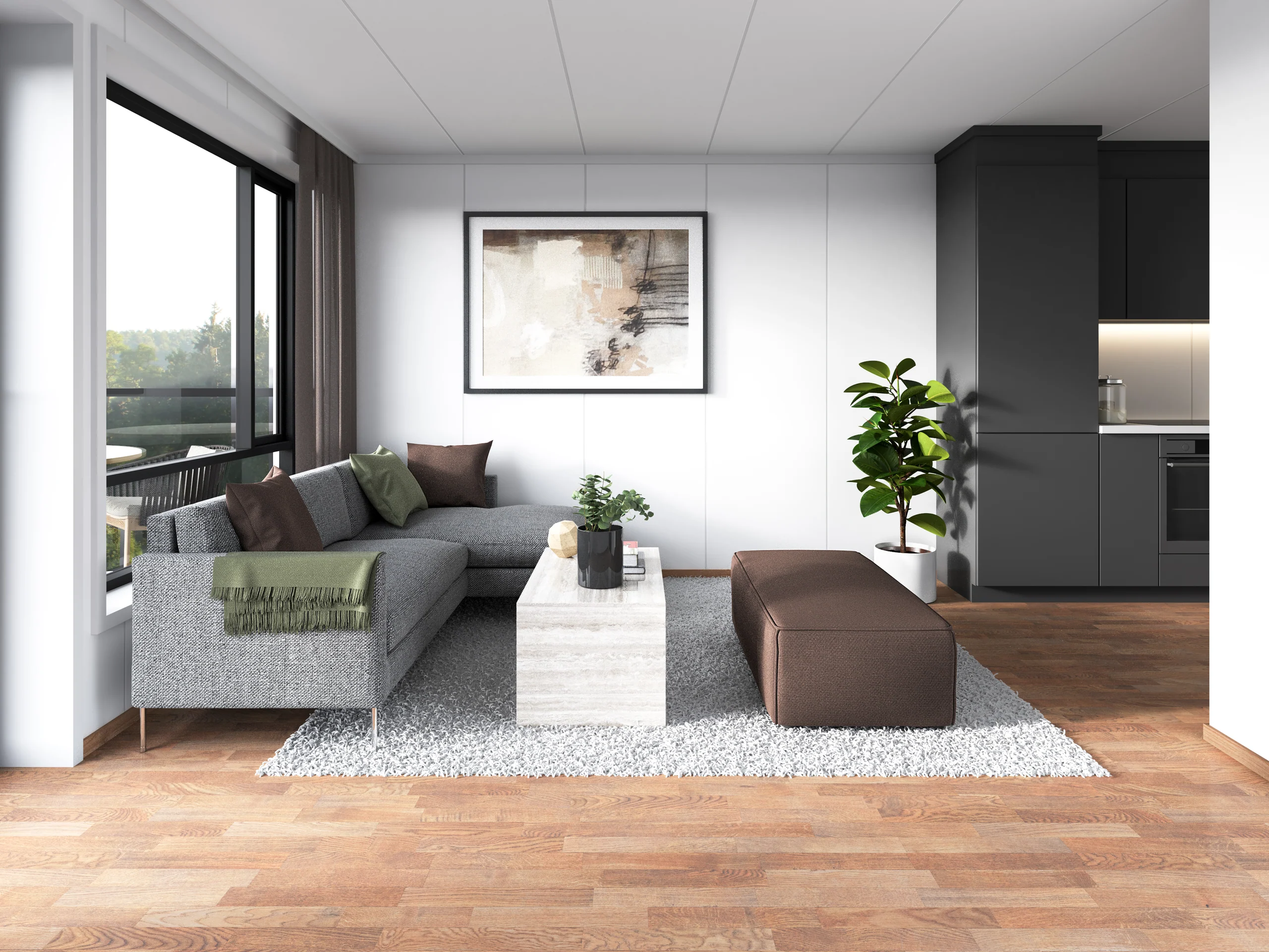 Interiørvisualisering for Nydal Park, trinn III.