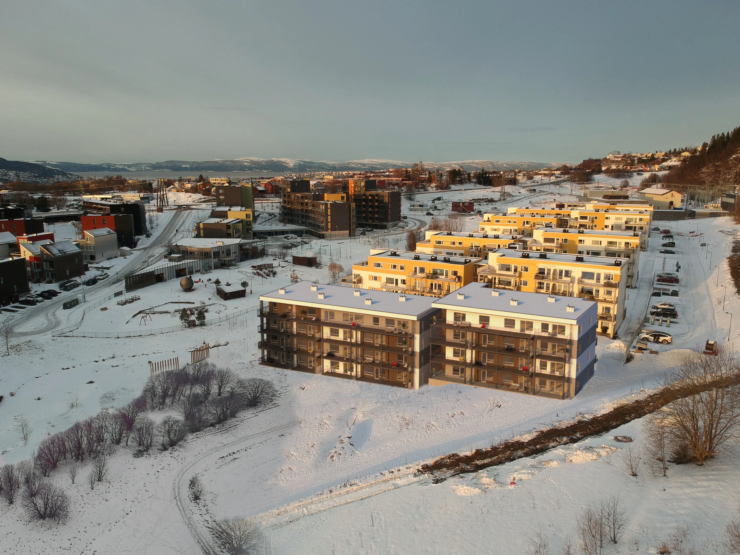 Eksteriørvisualisering av Tomset.