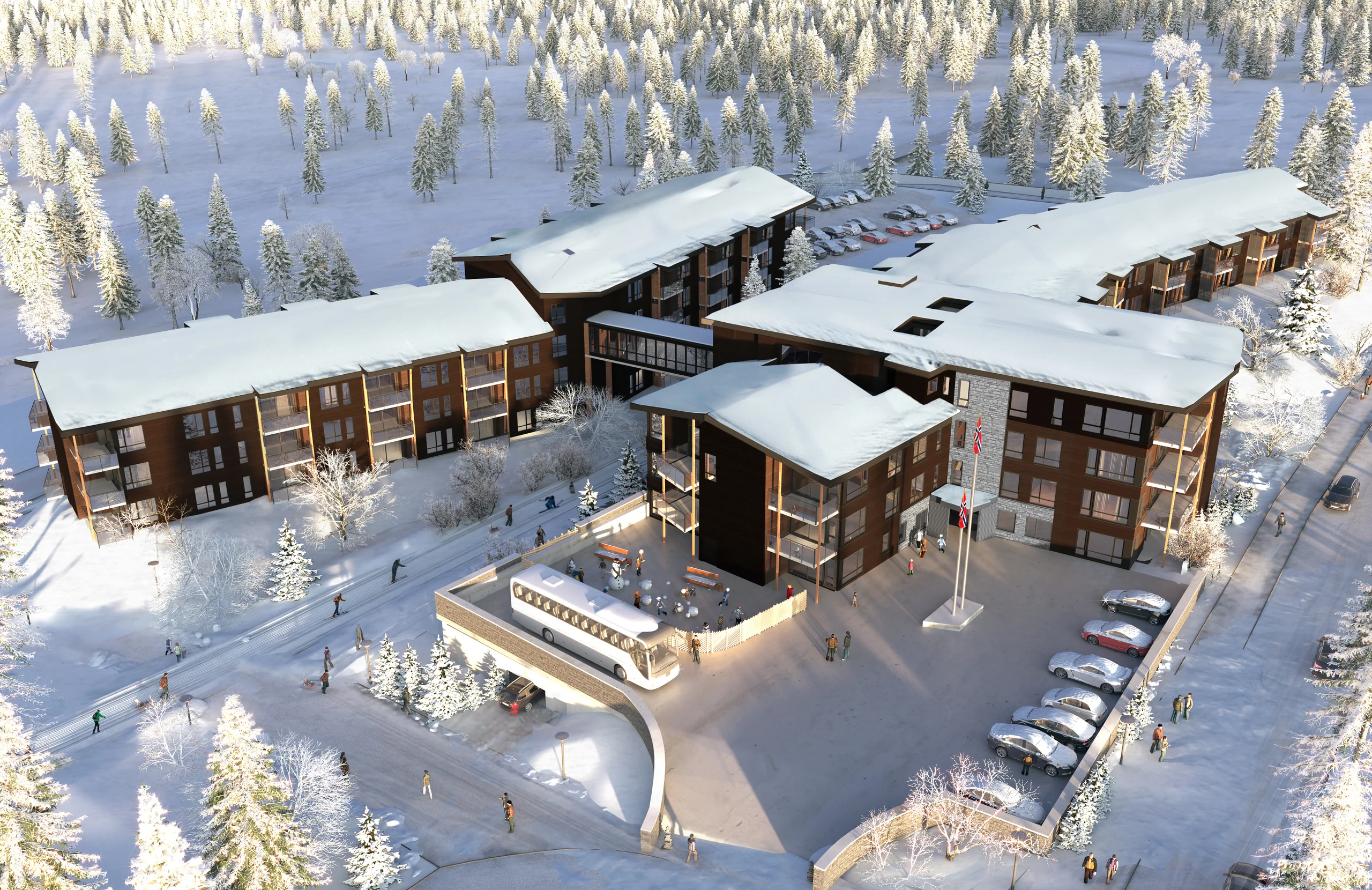 Eksteriørvisualisering av Trysil, The Lodge, bilde 1 av 2.