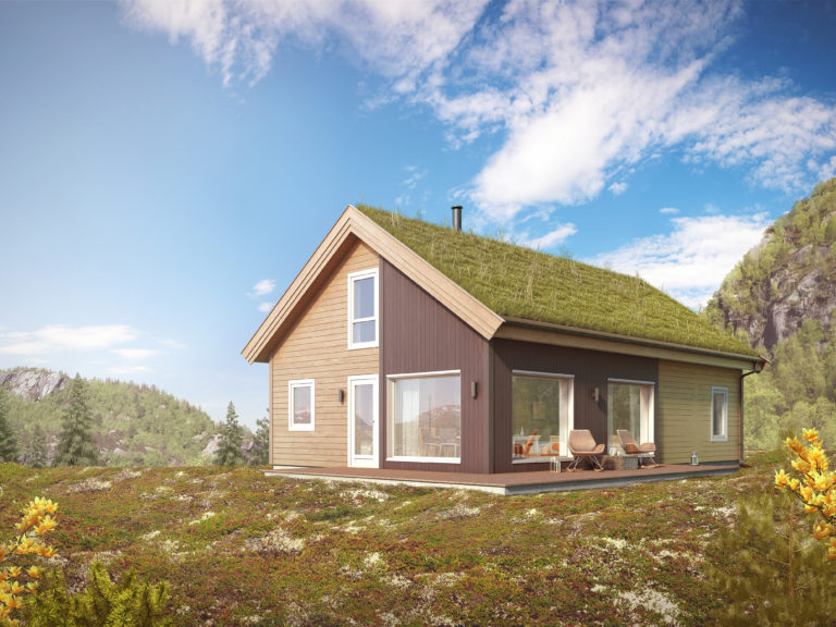 Eksteriørvisualisering av BoligPartner: Storåsen.