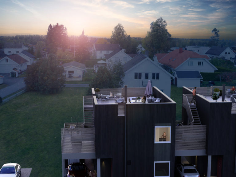 Eksteriørvisualisering av BoligPartner: Furumovegen.