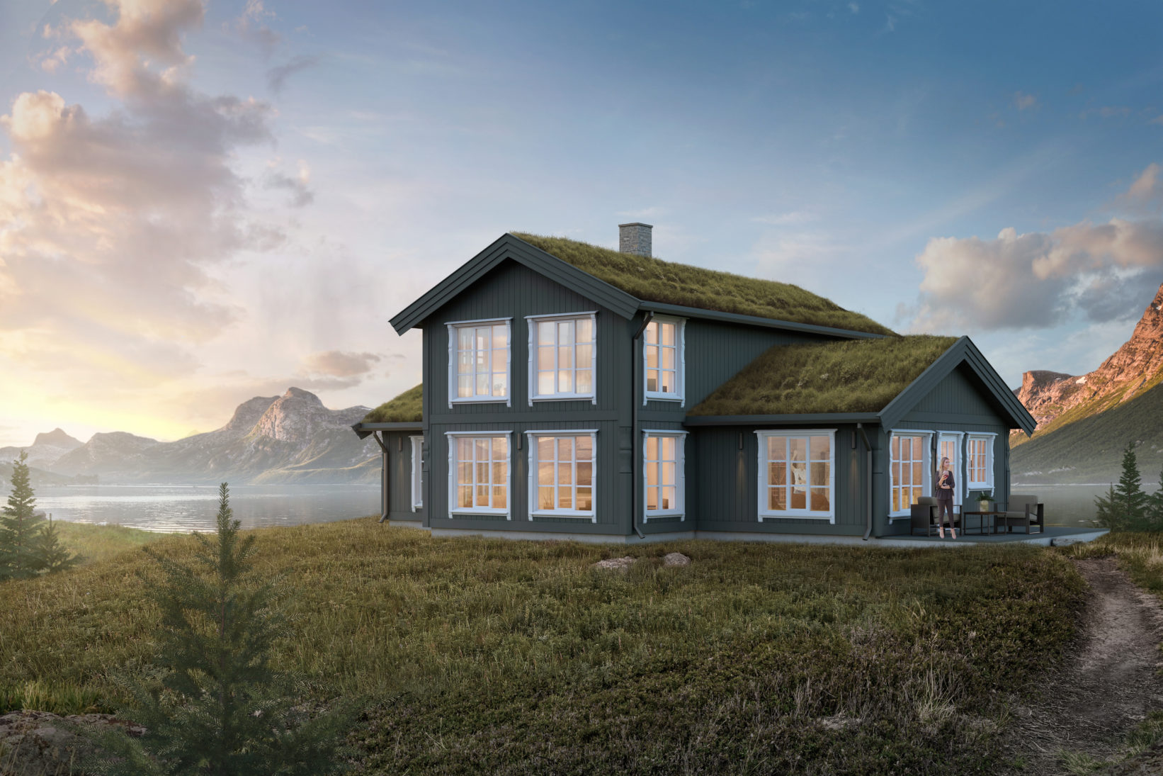 3D-visualisering for Hus 1 Norge