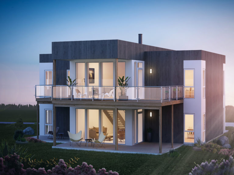 3D-visualisering fra BoligPartner Jessheim, perspektiv A.