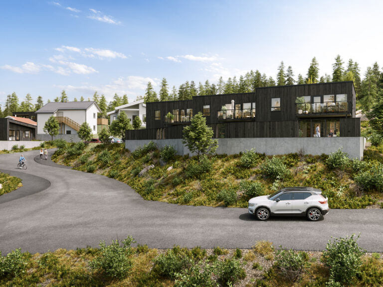 3D-eksteriør for Odd Hansen Grindetunet